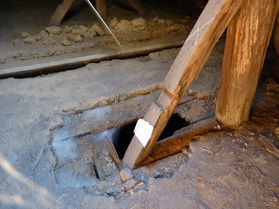 Das Dachgebälk (Foto: Karl-Franz Thiede)